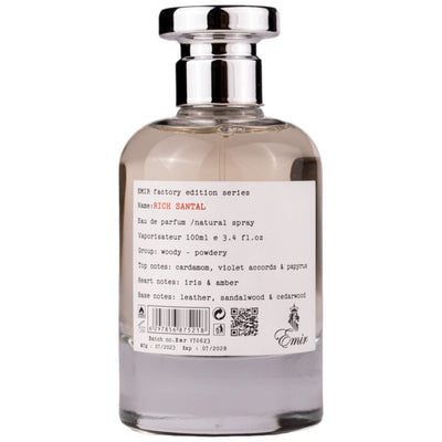 Emir Rich Santal Factory Edition, 100ml, Apa De Parfum, Unisex, Asemanator Cu Le Labo - Santal 33